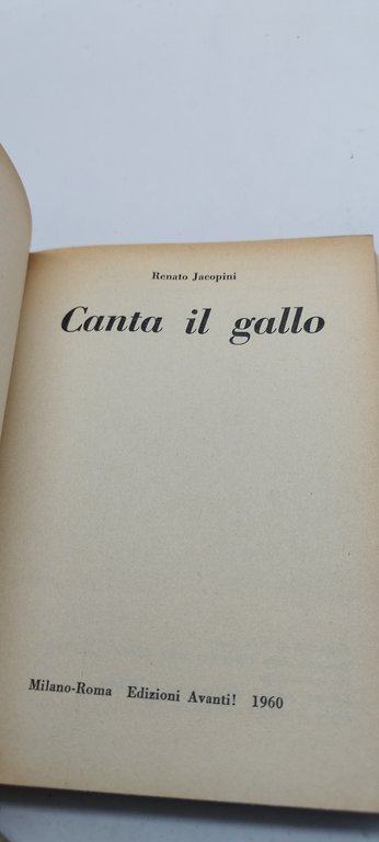canta il gallo renato jacopini