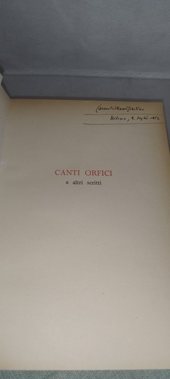 canti orfici e altri scritti dino campana vallecchi | Immagine Gallery 6