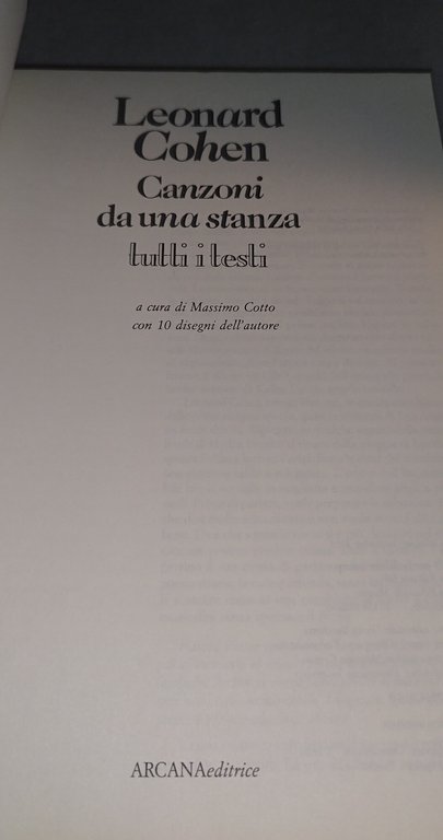 canzoni da una stanza tutti i testi a cura di … | Immagine Gallery 8