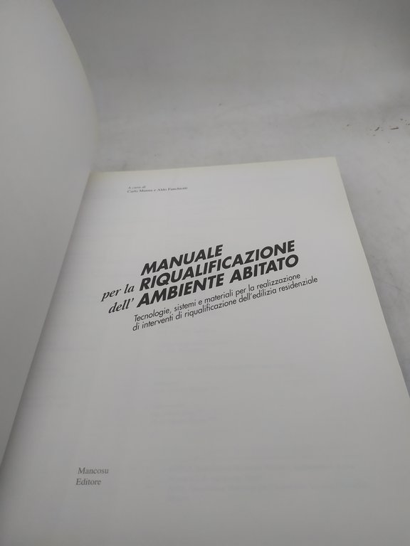 carlo manna e aldo fanchiotti manuale per la riqualificazione dell'ambiente …