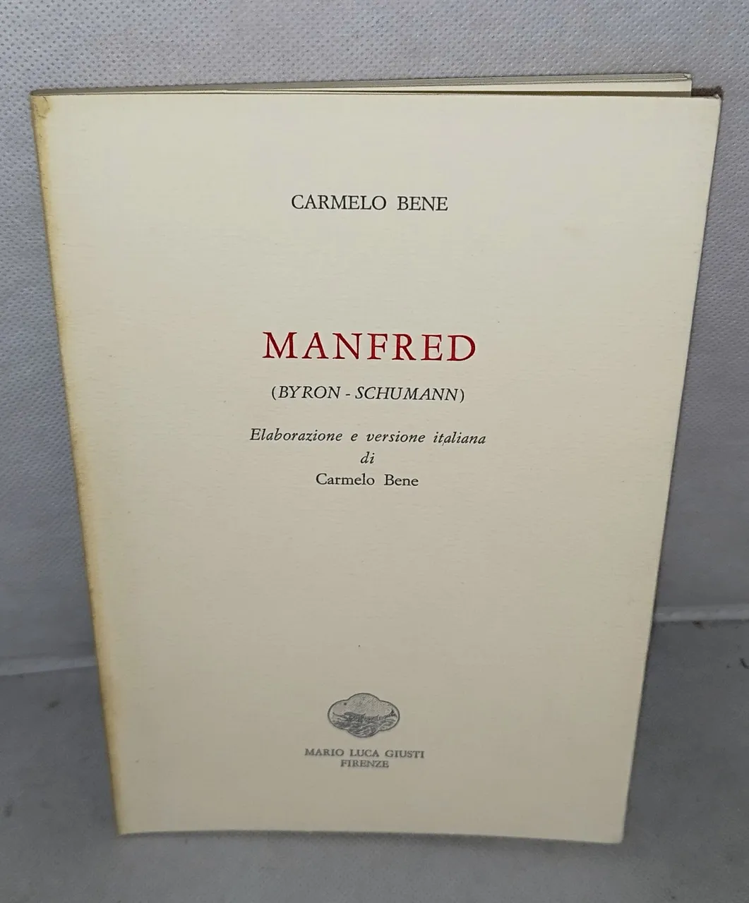 carmelo bene manfred (byron -schumann ) | Immagine principale