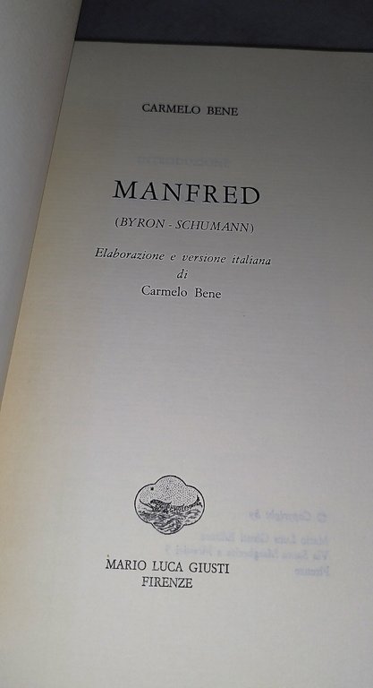 carmelo bene manfred (byron -schumann ) | Immagine Gallery 5