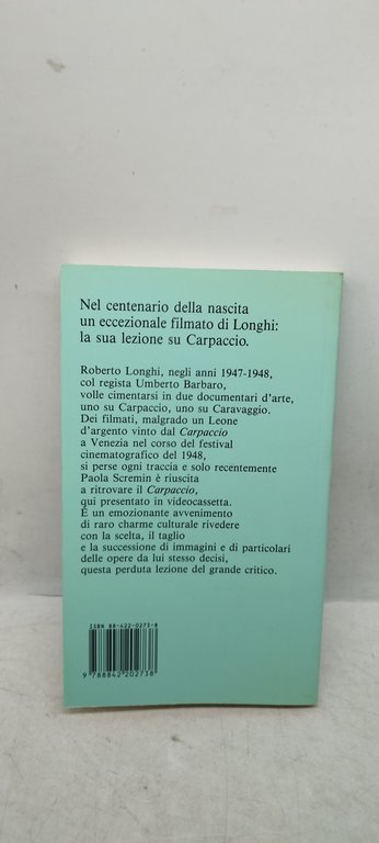 carpaccio vita di un documentario d'arte paola scremin