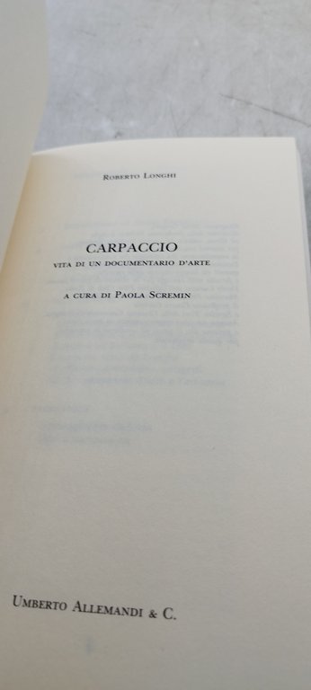 carpaccio vita di un documentario d'arte paola scremin