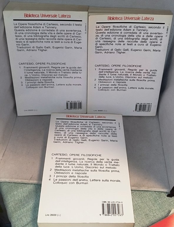 cartesio opere filosofiche volume 1 -2-4 | Immagine Gallery 5
