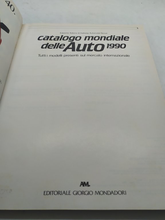 catalogo mondiale dell'auto 1990 edizione italiana di halllwag atuomobil revue