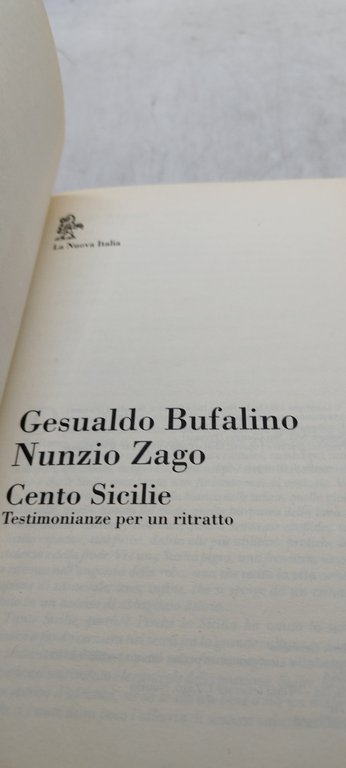 cento sicilie testimonianze per un ritratto