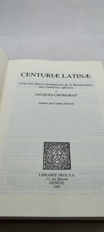 centuriae latinae cent une figures humanistes de la renaissance