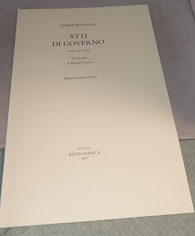 cesare beccaria opere 5 volumi | Immagine Gallery 5