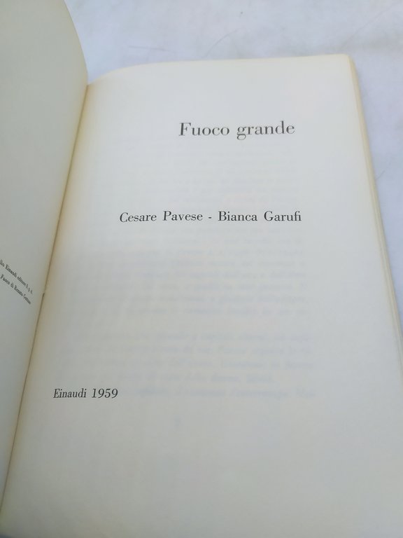 cesare pavese bianca garufi fuoco grande einaudi coralli