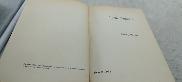 cesare pavese feria d'agosto einaudi