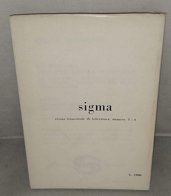 cesare pavese sigma 3-4 rivista trimestale | Immagine Gallery 2