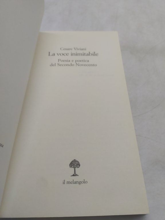 cesare viviani la voce inimitabile poesia e poetica del secondo …