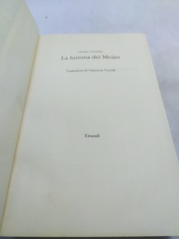 charles lewinsky la fortuna dei meijer einaudi i coralli
