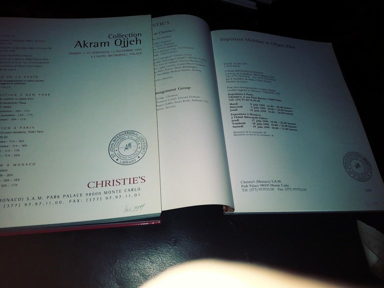 christie's collection akrtam ojjeh +mobilier rt objets d'art