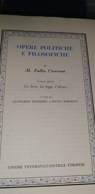 cicerone opere politiche e filosofiche 2 volumi classici utet | Immagine Gallery 8