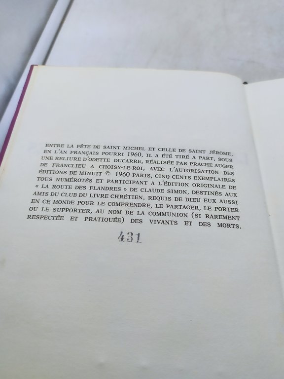 claude simon la route des flandres edizione numerata