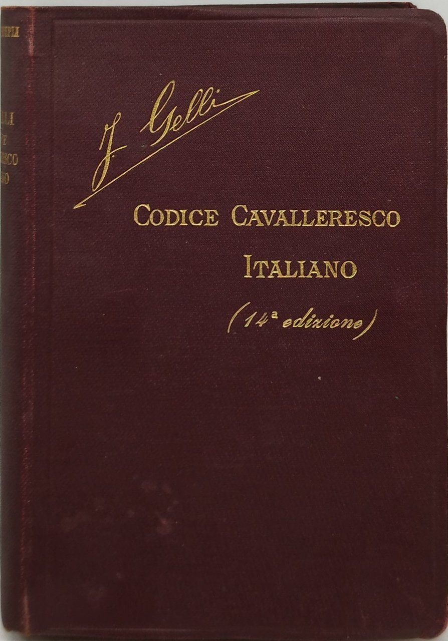 codice cavalleresco italiano 14^ edizione