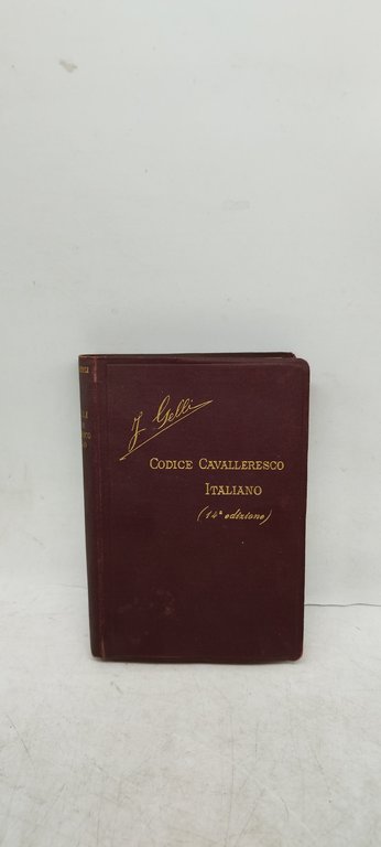 codice cavalleresco italiano 14^ edizione