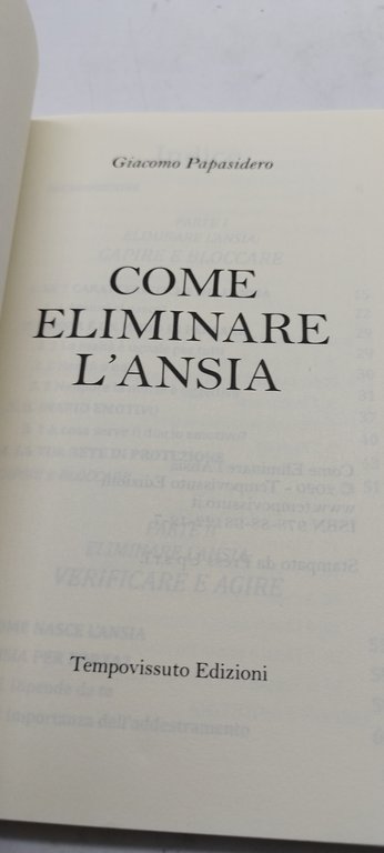 come eliminare l'ansia