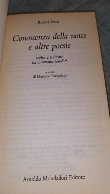 conoscenza della notte e altre poesie | Immagine Gallery 6