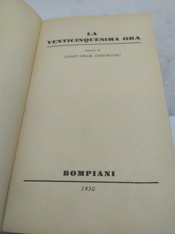 const virgil gheorghiu la 25^ ora bompiani 1950