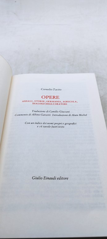 cornelio tacito opere einaudi i millenni