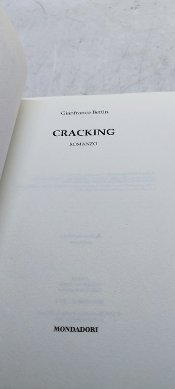 cracking gianfranco bettin mondadori