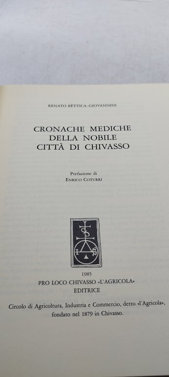 cronache mediche della nobile città di chivasso