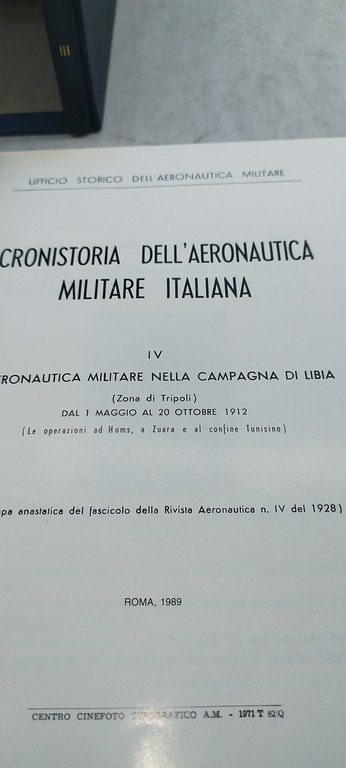 cronistoria dell'aeronautica militare italiana cofanetto 8 volumi