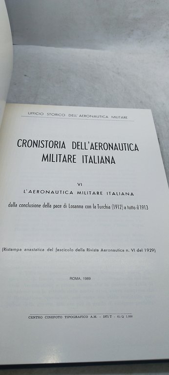 cronistoria dell'aeronautica militare italiana cofanetto 8 volumi