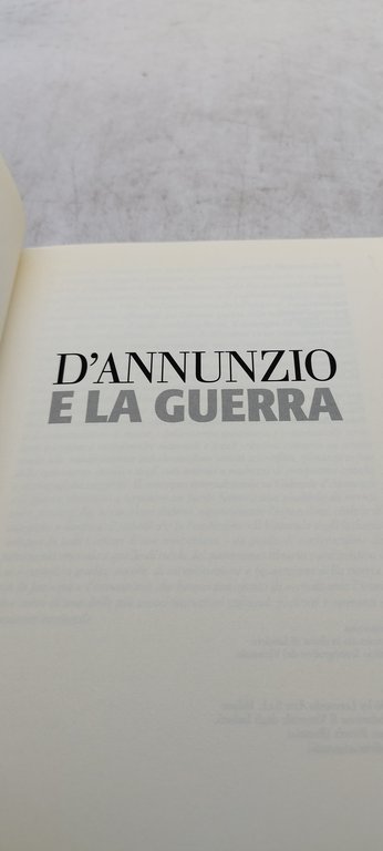 d'annunzio e la guerra mondadori