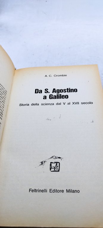 da s.agostino a galileo storia della scienza dal V al …