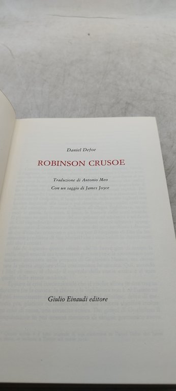 daniele defoe robinson crusoe einaudi i millenni