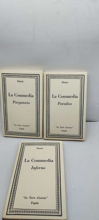 dante la commedia con le xilografie confanetto 3 volumi