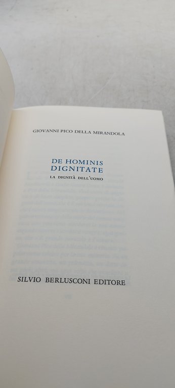 de hominis dignitate la dignita' dell'uomo silvio berlusconi editore pico …