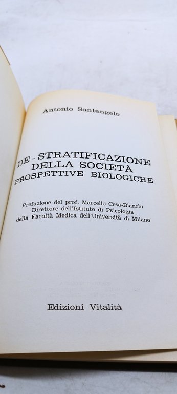 de stratificazione della societa' prospettive biologiche antonio santangelo