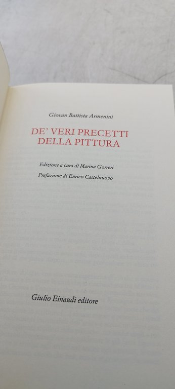 de veri precetti della mittura einaudi millenni giovan battista armenini