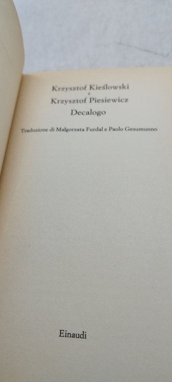 decalogo einaudi krzysztof kieslowski piesiewicz