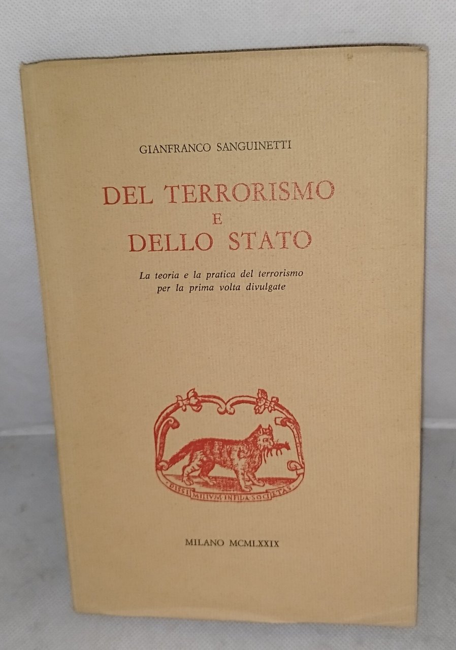 del terrorismo e dello stato gianfranco sanguinetti | Immagine principale