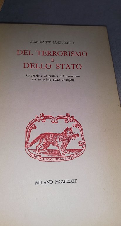 del terrorismo e dello stato gianfranco sanguinetti | Immagine Gallery 5