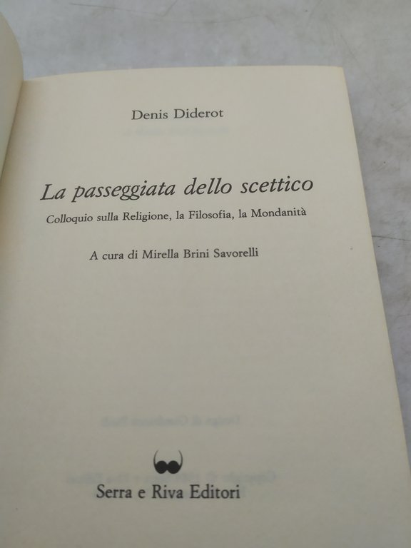 denis diderot la passeggiata dello scettico mirella brini savorelli saggi