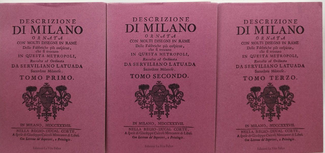 descrizione di milano ornata con molti disegni in rame 3 …