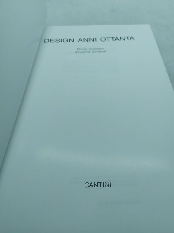 design anni ottanta cantini