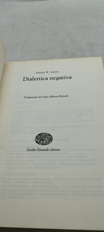 dialettica negativa einaudi