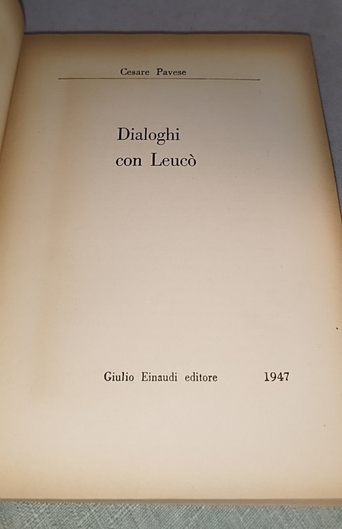 dialoghi con leucò cesare pavese einaudi 1947 ottobre | Immagine Gallery 7