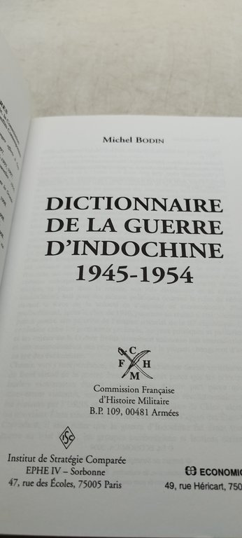 dictionnaire de la guerre d'indochine 1945-1954