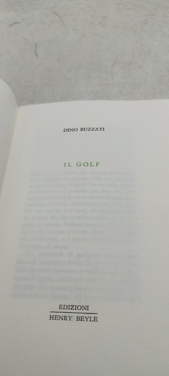 dino buzzati il golf