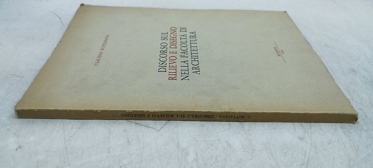 discorso sul rilievo e disegno nella facolta' di architettura