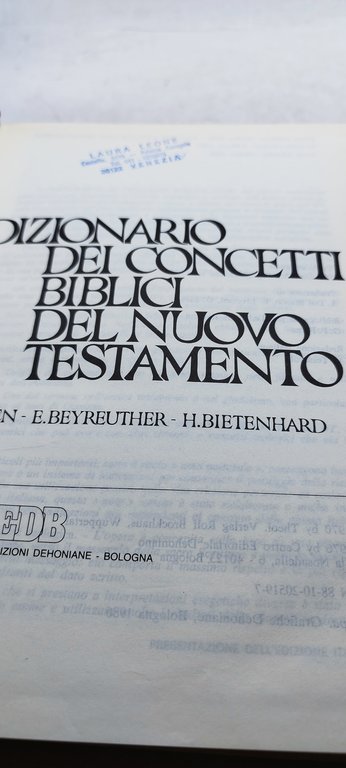 dizionario dei concetti biblici del nuovo testamento